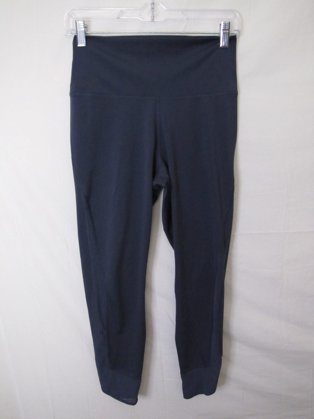 Women's High-Waist Black Leggings with Wide Waistband
